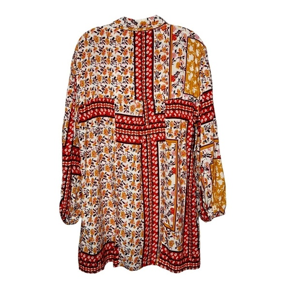 Jen’s Pirate Booty Multi Print Roma Lockhart Tunic Top in Roma Gold Sz S - Picture 2 of 14